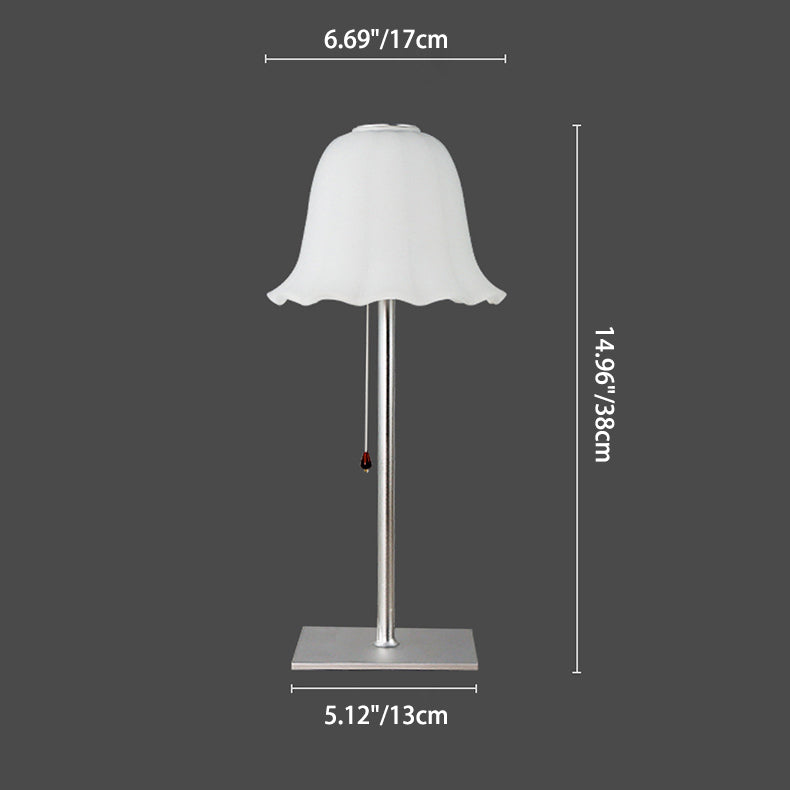 Flower Aluminum Glass Bedroom Table Lamp
