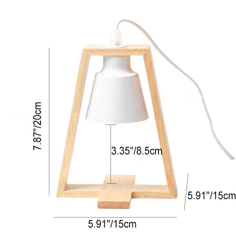 Wood Iron Scented Candle Table Lamp