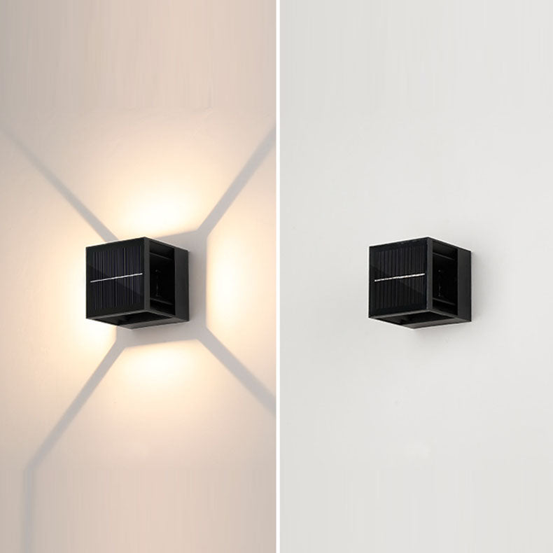 Square Striped Aluminum Garden Outdoor Light