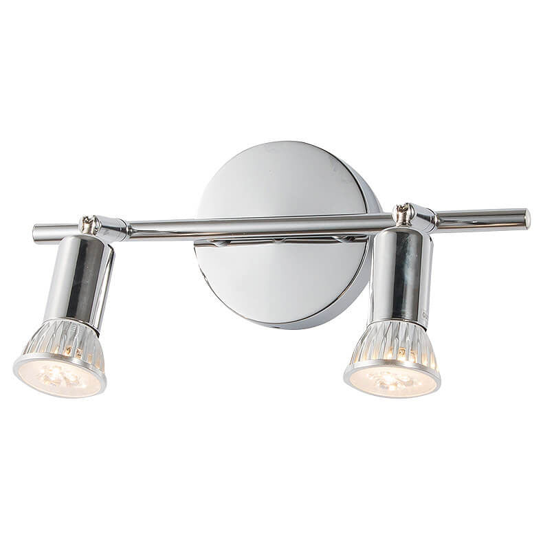 Pure Chrome Color Metal 2-Light Wall Lamp
