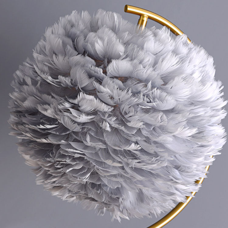 Iron Feather Tripod Bedroom Floor Lamp