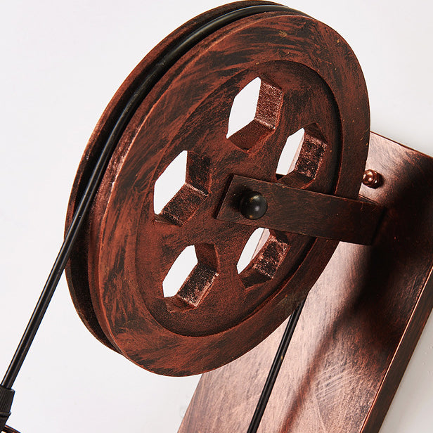 Linear Round Iron Bedroom Wall Lamp