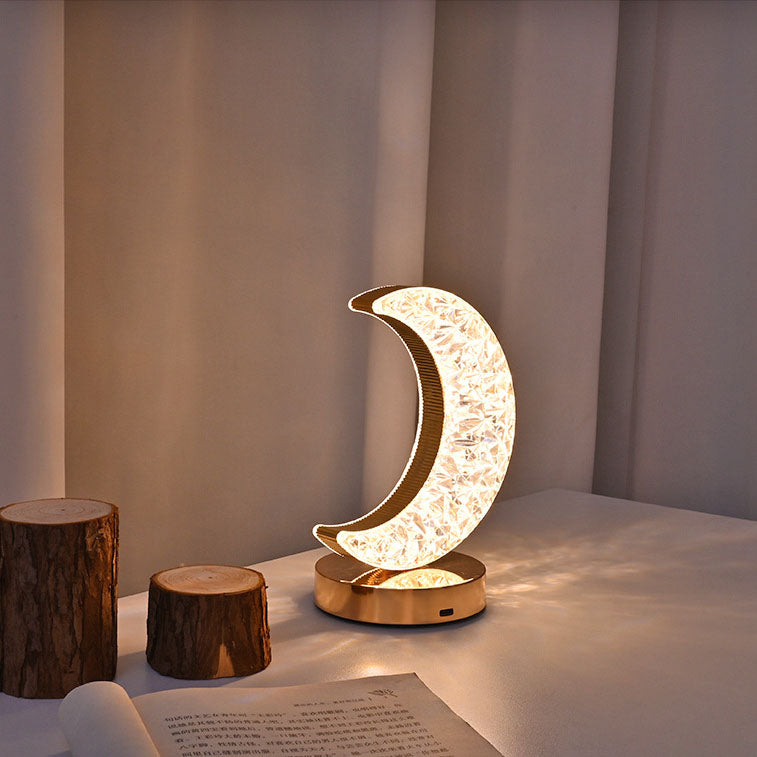 Acrylic Moon Star Geometry Table Lamp