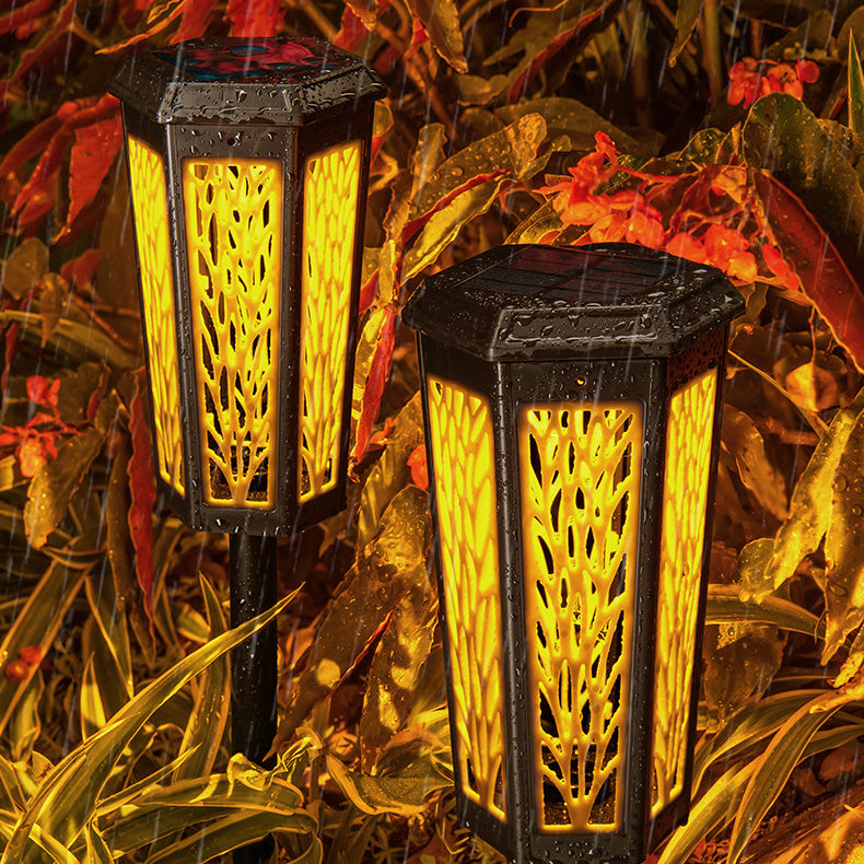Hexagonal Plastic Lawn Insert Outdoor Light