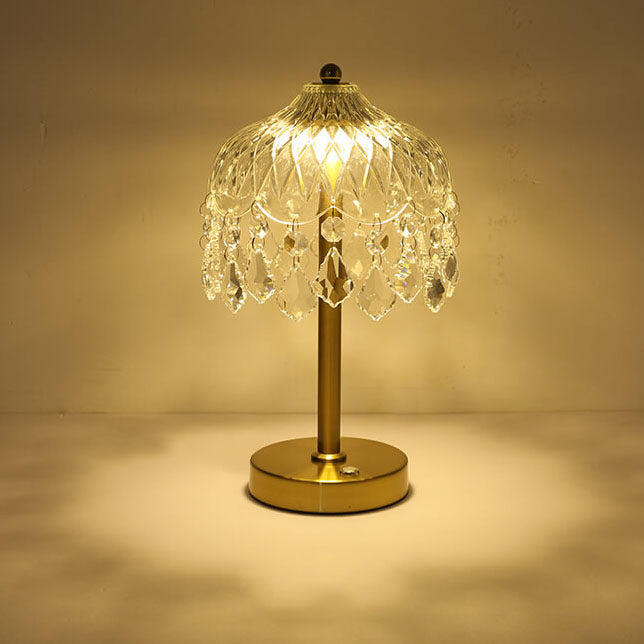 Crystal Glass Umbrella Table Lamp