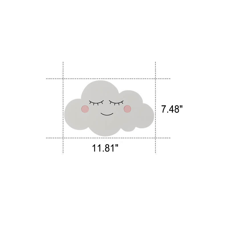 Clouds Iron Emoji Kids Wall Lamp