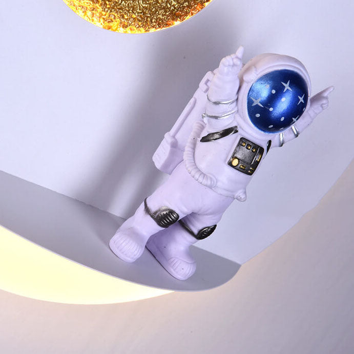 Iron Resin Round Astronaut Wall Lamp