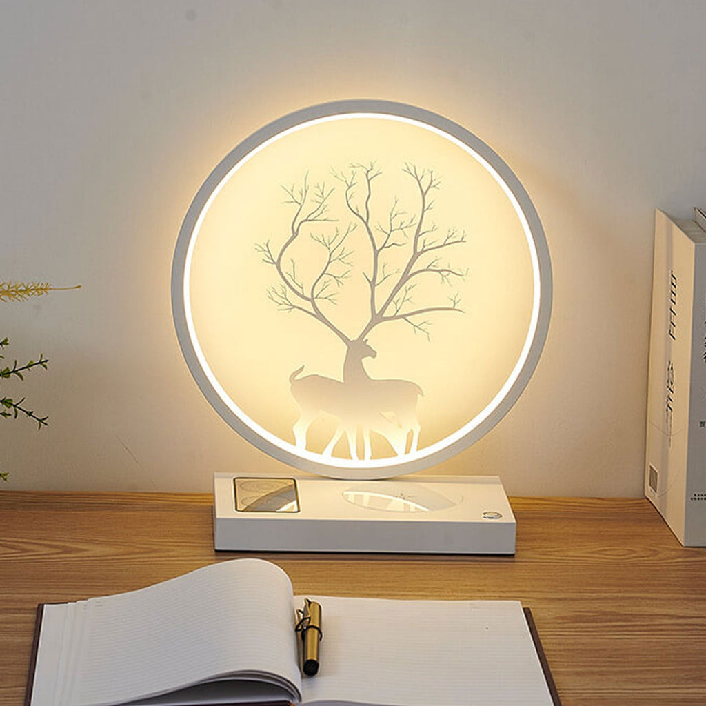 Iron Aluminum Wireless Charging Table Lamp