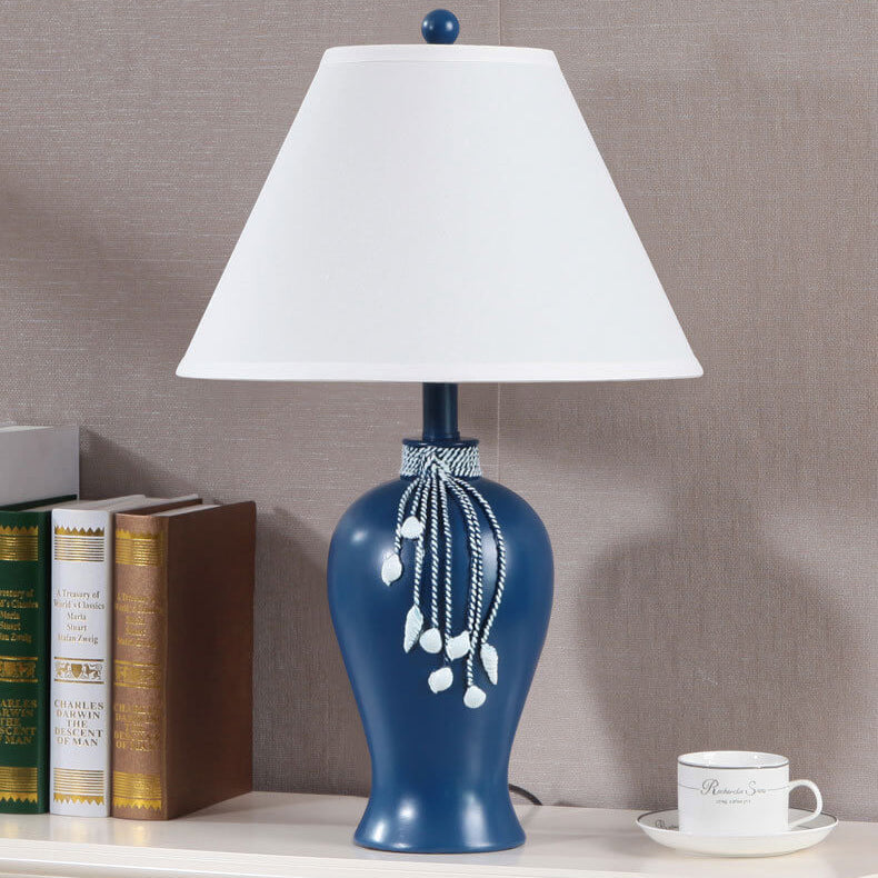 Mediterranean Fabric Resin Table Lamp