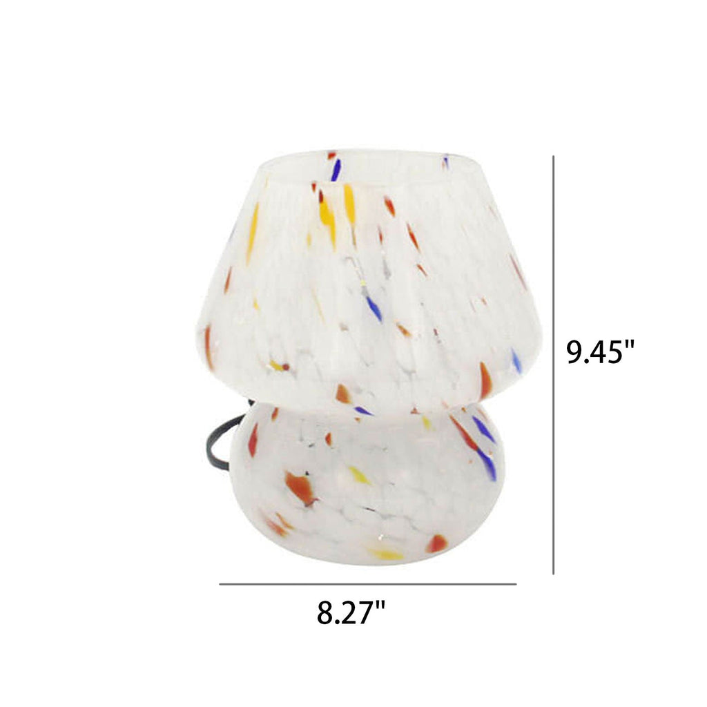 Stained Ink Glass Mushroom Table Lamp