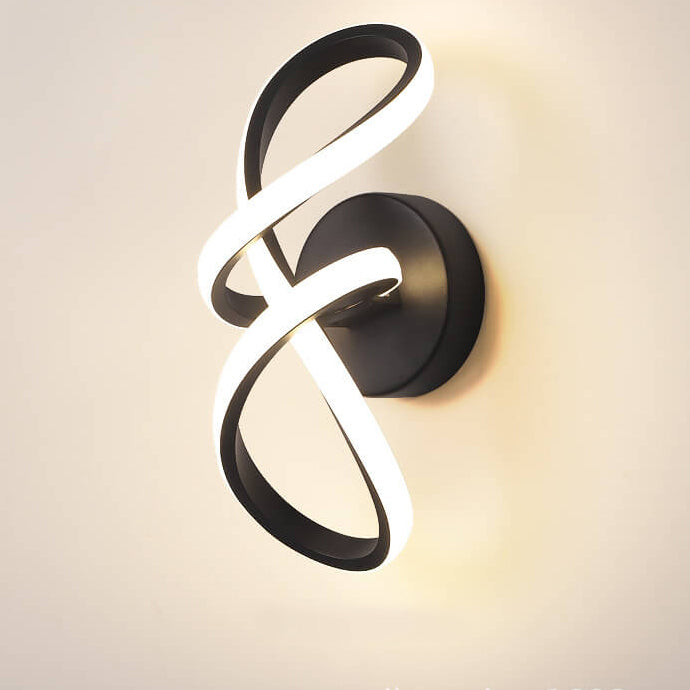 Twisted Line Shape Aluminum Wall Lamp