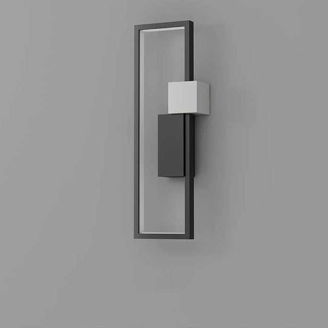 Square Frame Iron Silicone Wall Lamp