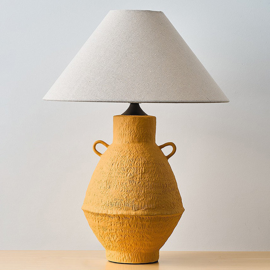 Jar Ceramic Fabric Living Table Lamp