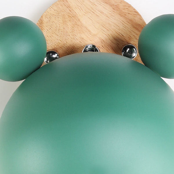 Cartoon Bear Dome Kids Wall Lamp