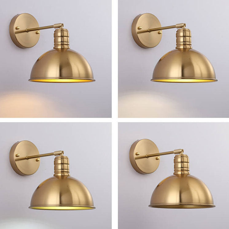 Iron Plated Brass Cone Wall Lamp