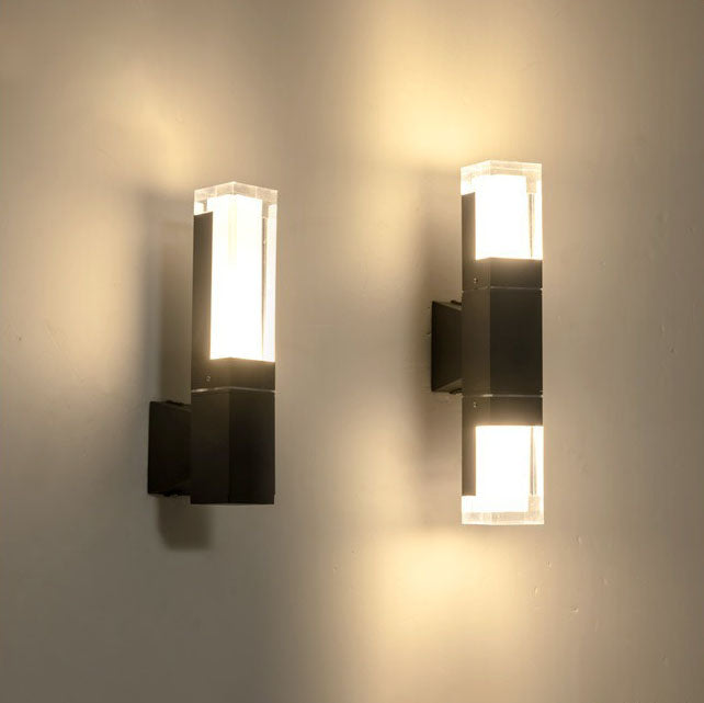 Rectangular Aluminum Acrylic Garden Outdoor Light