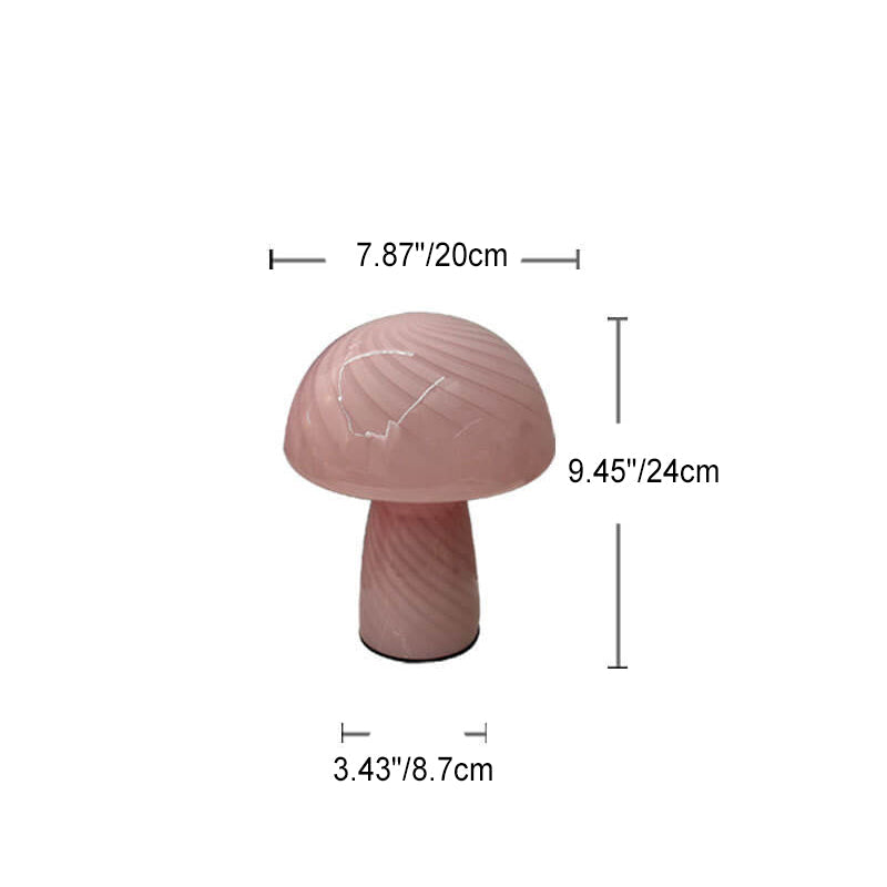 Mushroom Glass Table Lamp