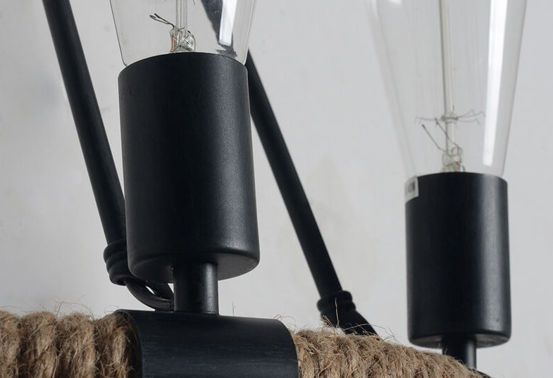 Hemp Rope Iron 2-Light Wall Lamp