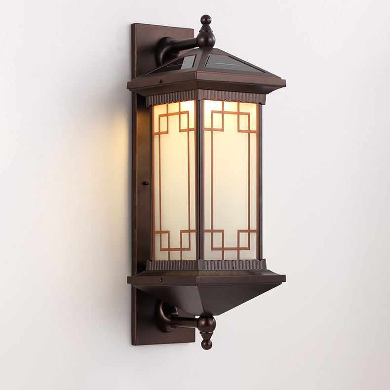 Aluminum Square Knot Pattern Outdoor Light