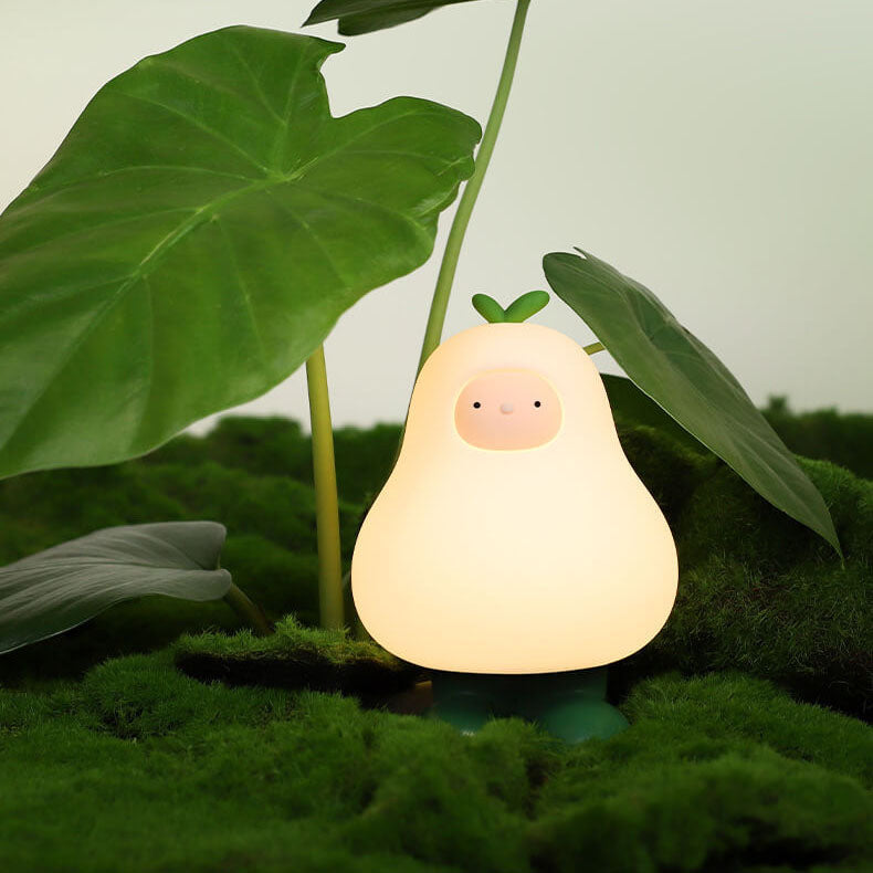 Cartoon Pear Silicone Night Table Lamp