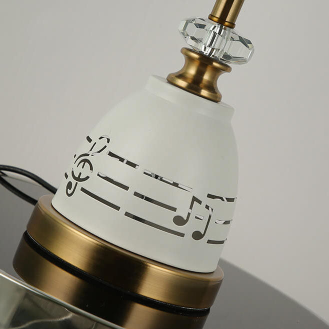 Solid Color Hardware Fabric Table Lamp