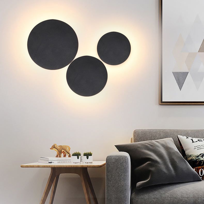 Round Aluminum Acrylic Patio Outdoor Light