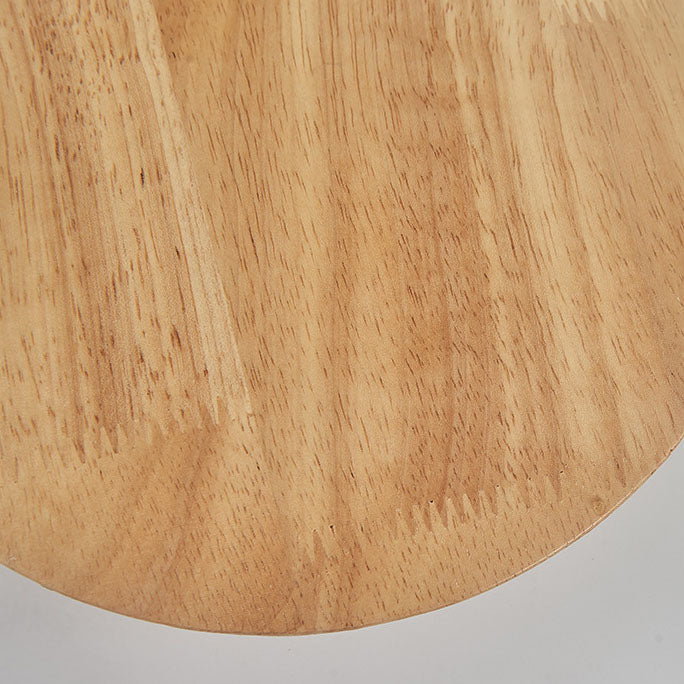 Round Irregular Oval Wood Wall Lamp