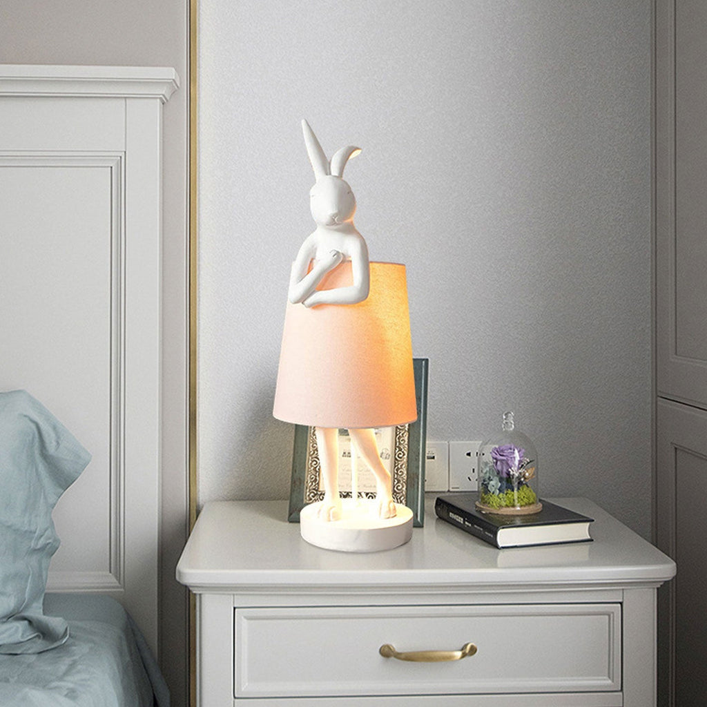 Apron Rabbit Resin Table Lamp