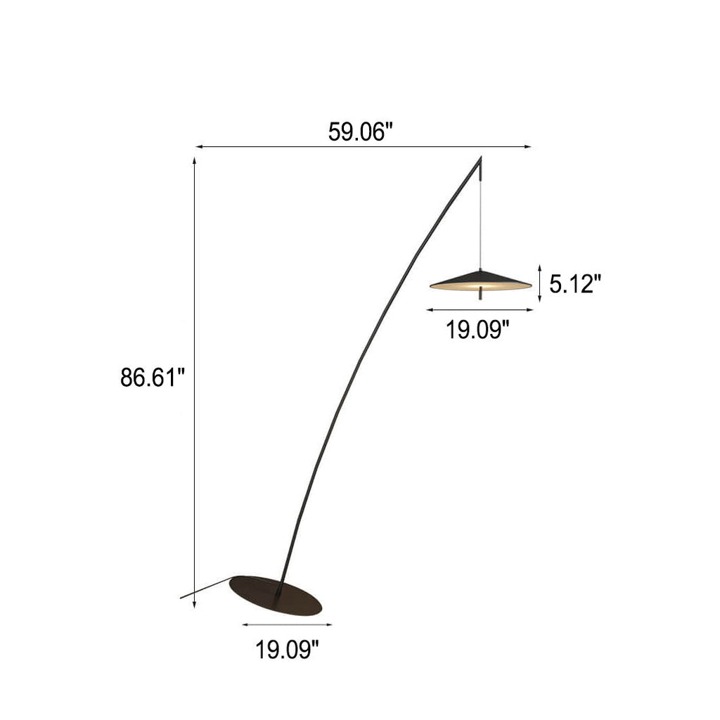 Black Tilt Fishing Rod Floor Lamp