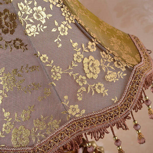 Fabric Tassel Resin Court Table Lamp