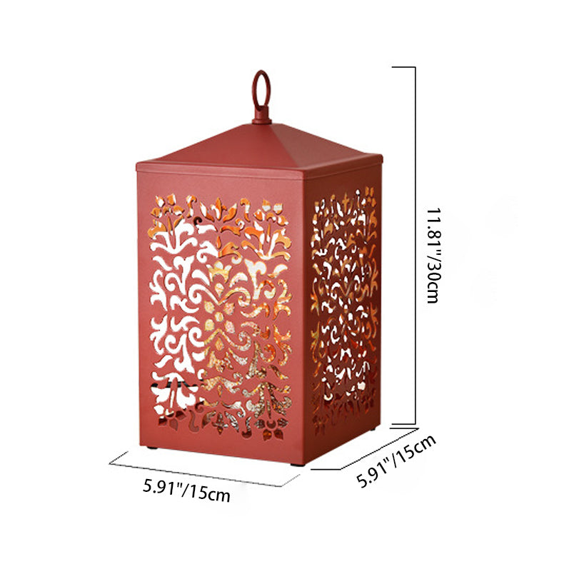 Metal Hollow Rectangle Melting Table Lamp
