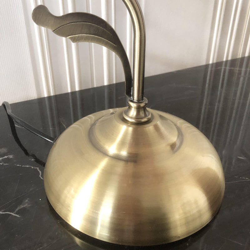 Flower Hydrangea Brass Metal Table Lamp