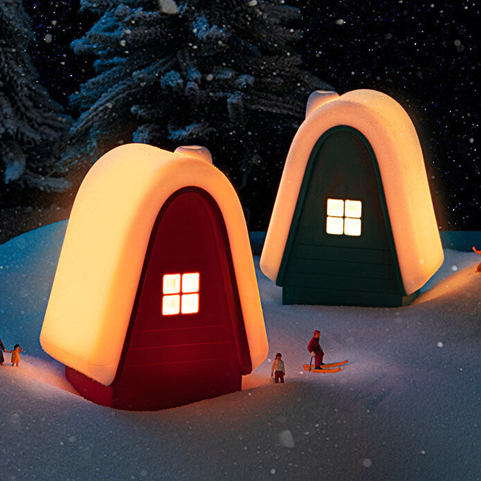 Cartoon Snow House Silicone Table Lamp