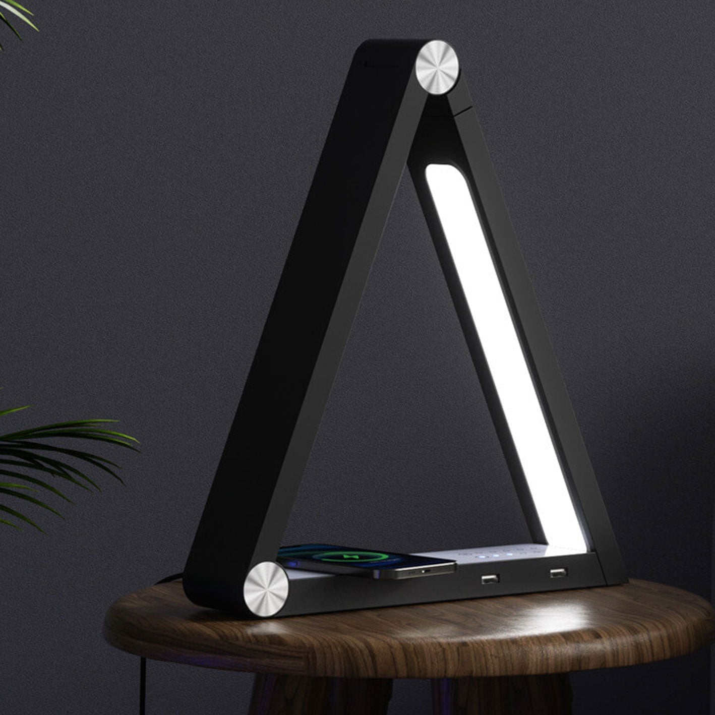 Intelligent Triangle Wireless Charging Table Lamp