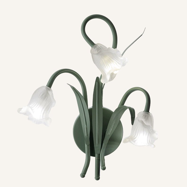 Floral Iron Glass 3/6 Wall Lamp