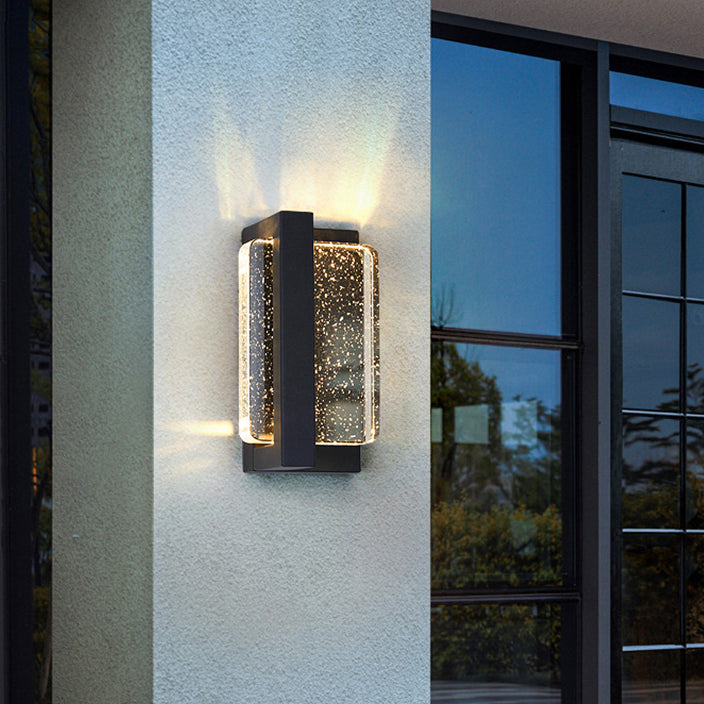 Rectangle Iron Crystal Garden Outdoor Light