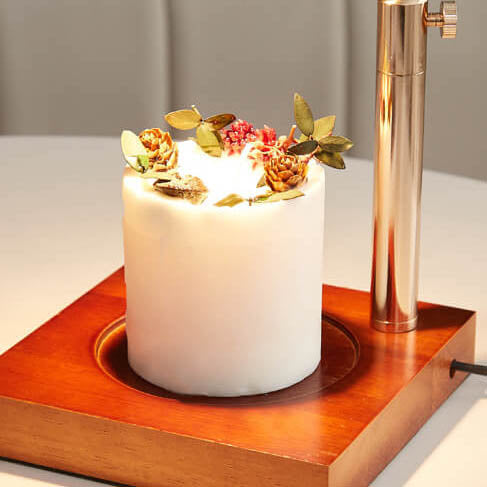 Iron Glass Flower Shape Table Lamp