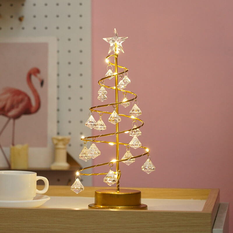 Crystal Christmas Tree Table Lamp