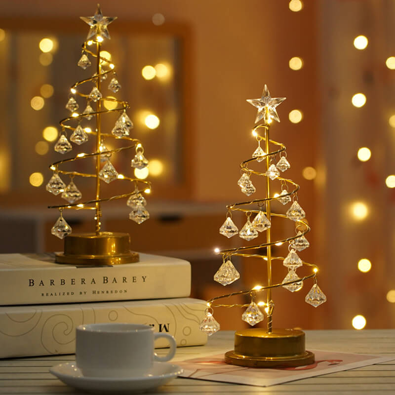 Crystal Christmas Tree Table Lamp