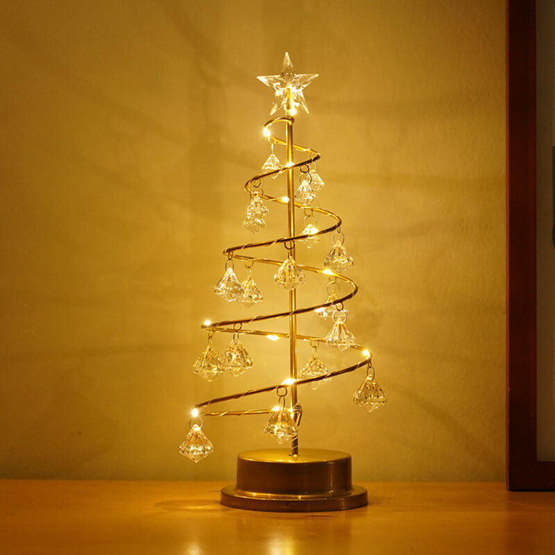 Crystal Christmas Tree Table Lamp