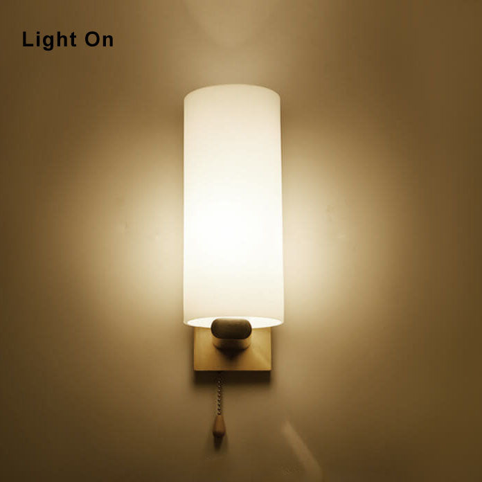 Glass Cylindrical Shape Wall Lamp