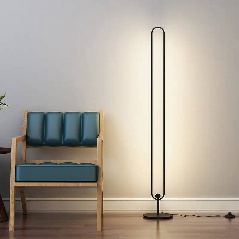 Black Ring Floor Lamp