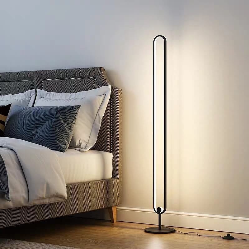 Black Ring Floor Lamp