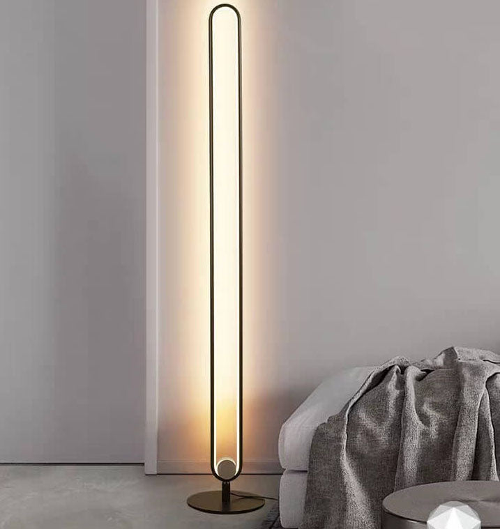 Black Ring Floor Lamp