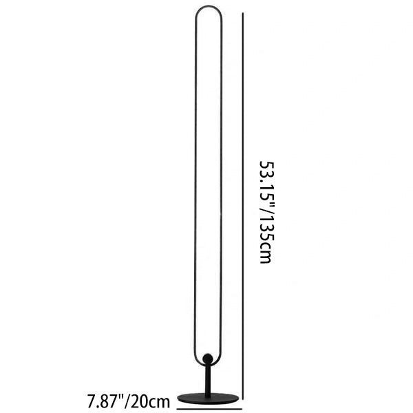Black Ring Floor Lamp