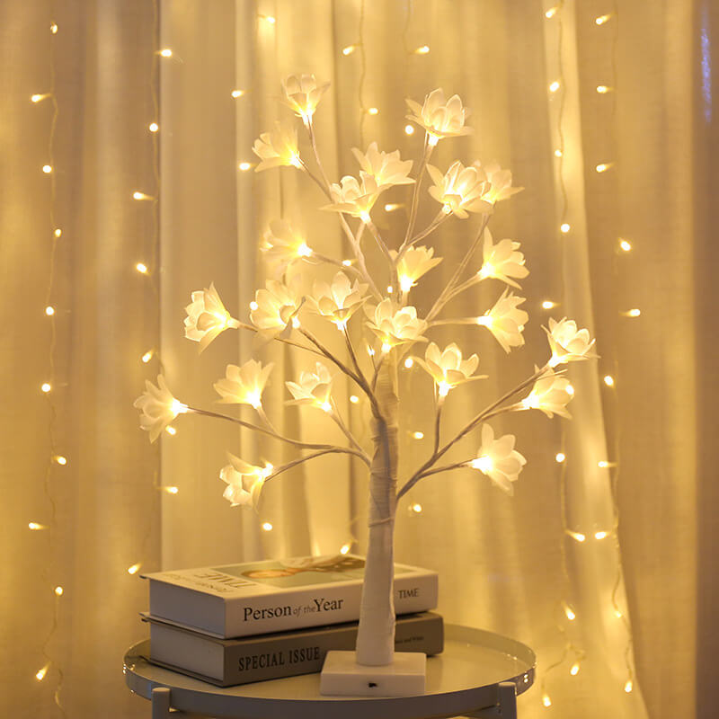 64 Copper Wire Orchid 64-Light Table Lamp