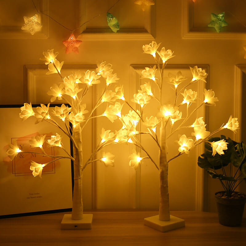 64 Copper Wire Orchid 64-Light Table Lamp