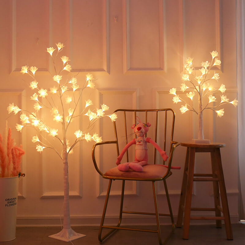64 Copper Wire Orchid 64-Light Table Lamp