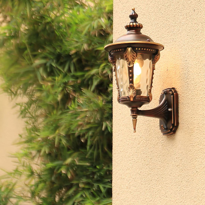 Cylinder Quadrilateral Aluminum Glass Outdoor Light