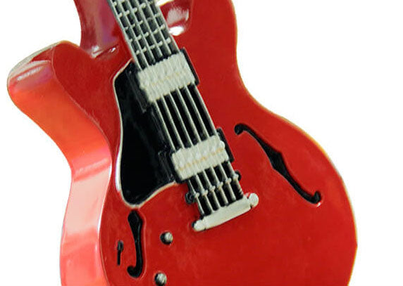 Cartoon Fabric Guitar Table Lamp